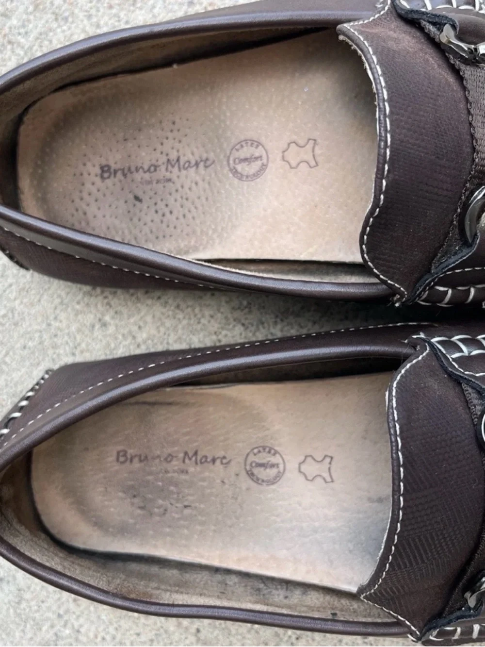 Bruno Marc Snaffle‎ Bit Micro Suede Brown Driving Loafers Santoni-03 Mens 9.5